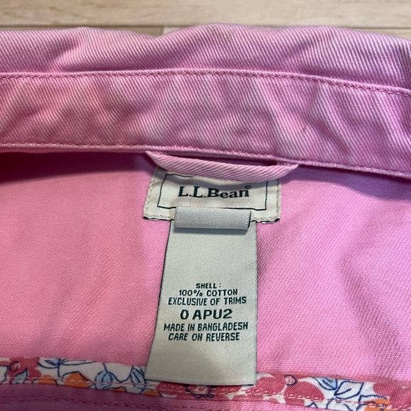 Vintage LL Bean Pretty in Pink button Up Jean Jacket size Small - Picture 5 of 16